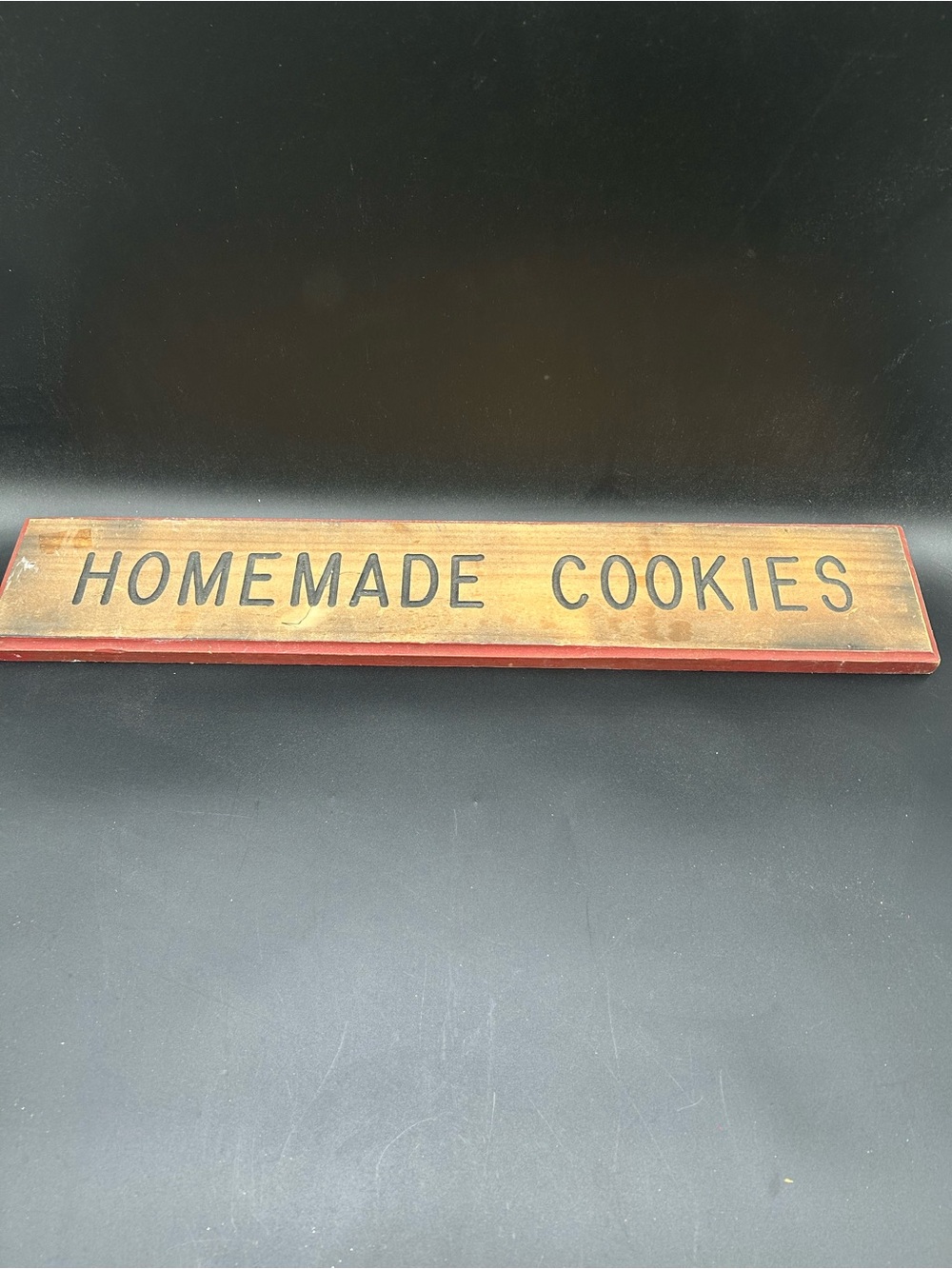 Rustic Homemade Cookies Wood Sign - Red and Brown, primitive